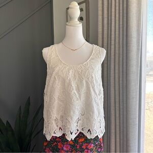 H&M Coastal Elegant White Lace Women’s Top